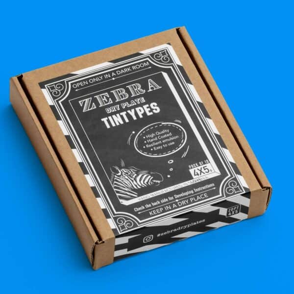 Zebra 4x5 Dry Plate Tintypes