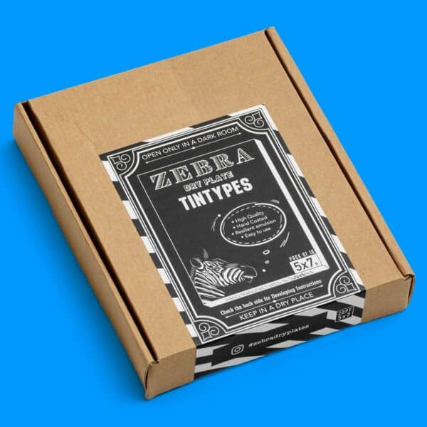 Zebra 5x7 Dry Plate Tintypes