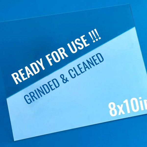 Zebra Ground & Cleaned - Ready For Use Clear 8x10 Glass Plates (Pack of 10)